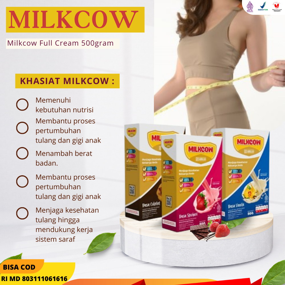 

Milkcow Susu Penambah berat badan anak dan dewasa, Penggemuk Badan Permanen, Penambah Nafsu Makan bikin cepat gemuk Alami Original Terbaik