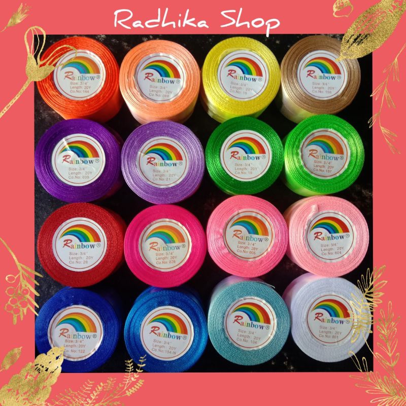 

Pita Satin 3/4" , Pita Satin 2 cm (per roll)