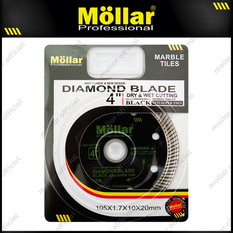 MOLLAR BLACK Mata Gerinda Potong Keramik Granite / Diamond Wheel SuperThin 4 Inch