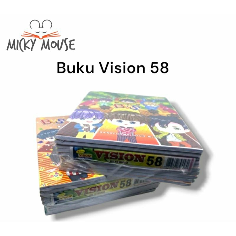 

10 Pcs Buku Tulis Vision 58 / Buku Vision 58