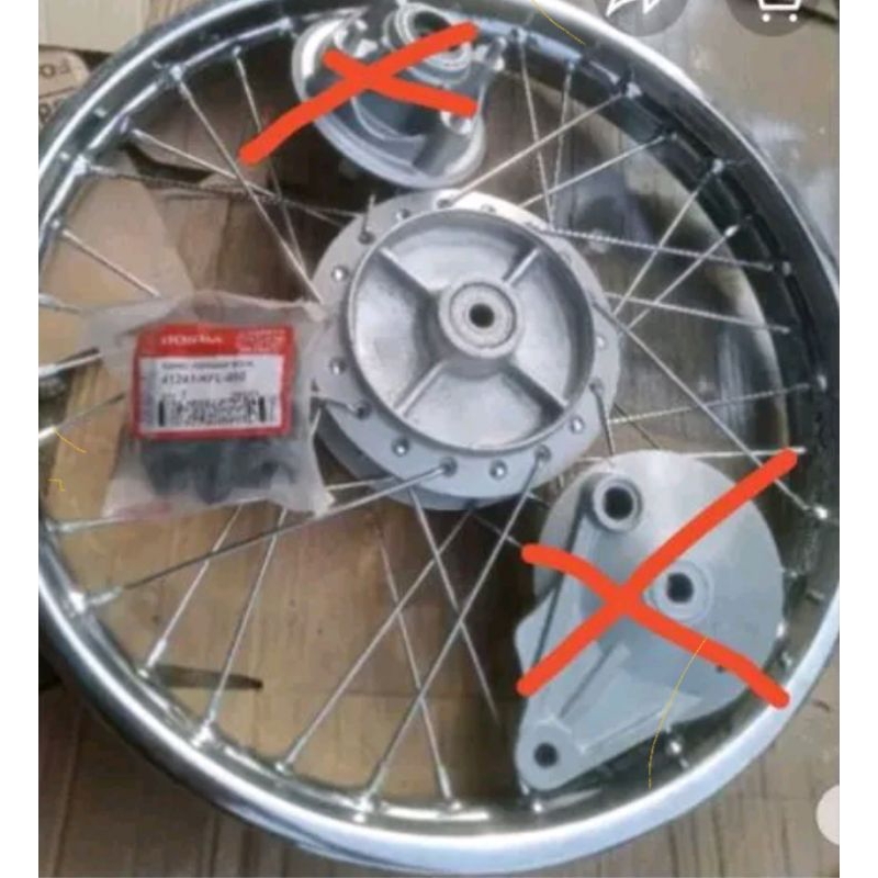 velg Belakang 1pcs jari-jari ring'17 STD Honda Kirana Supra fit new karisma Revo absolute Blade { ra