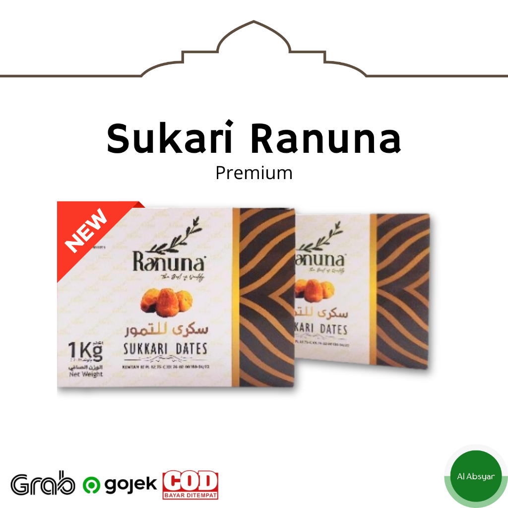 

Kurma Sukari Ranuna 1 Kg Premium Wrapping Oleh Oleh Haji dan Umroh Khas Timur Tengah