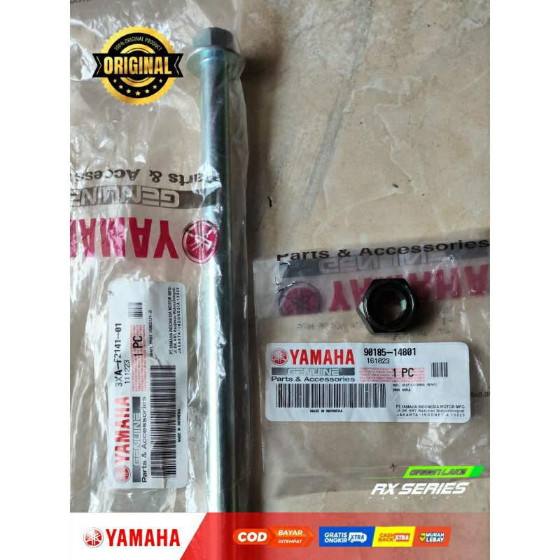 As roda depan + mur set rx king 100% original yamaha genuine