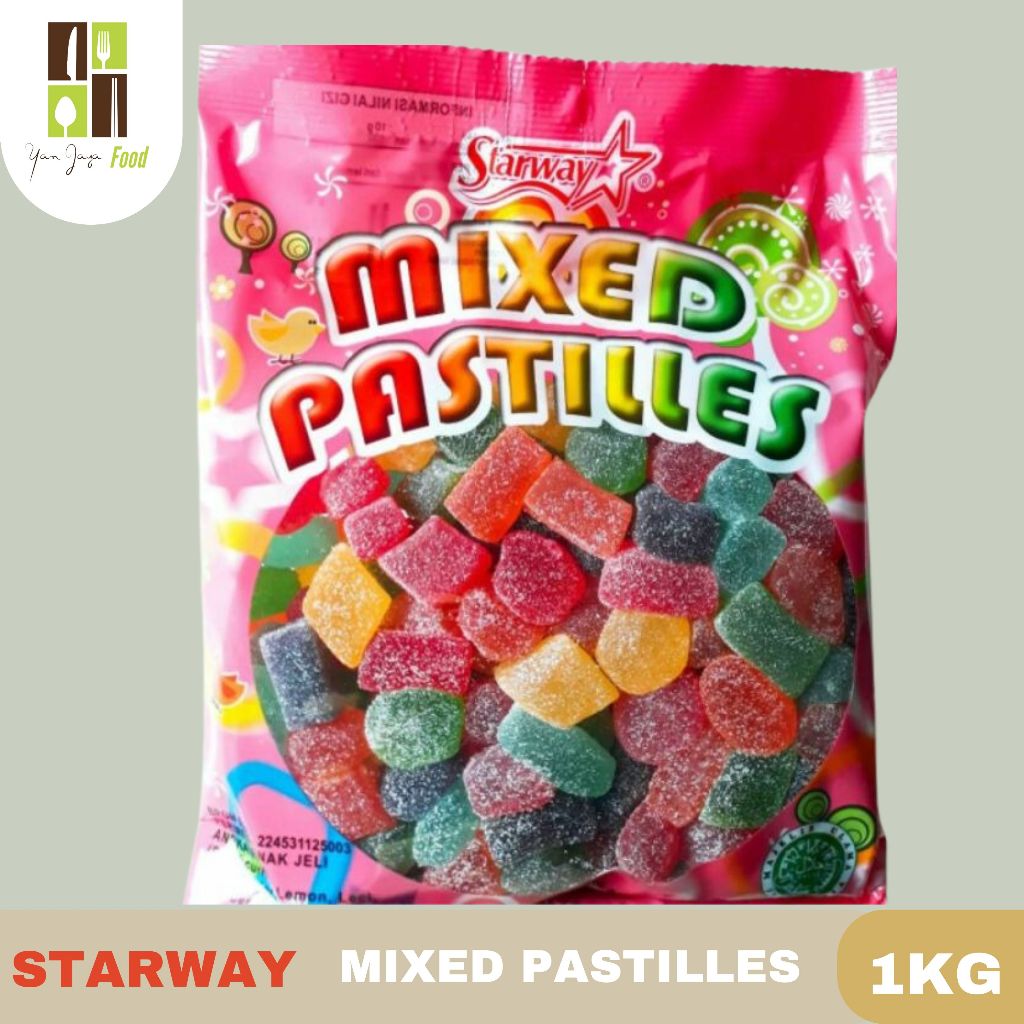 

Starway Waisun Mixed Pastiles Jelly / Permen Jeli / Yupi / Permen Malaysia Kemasan 1 KG