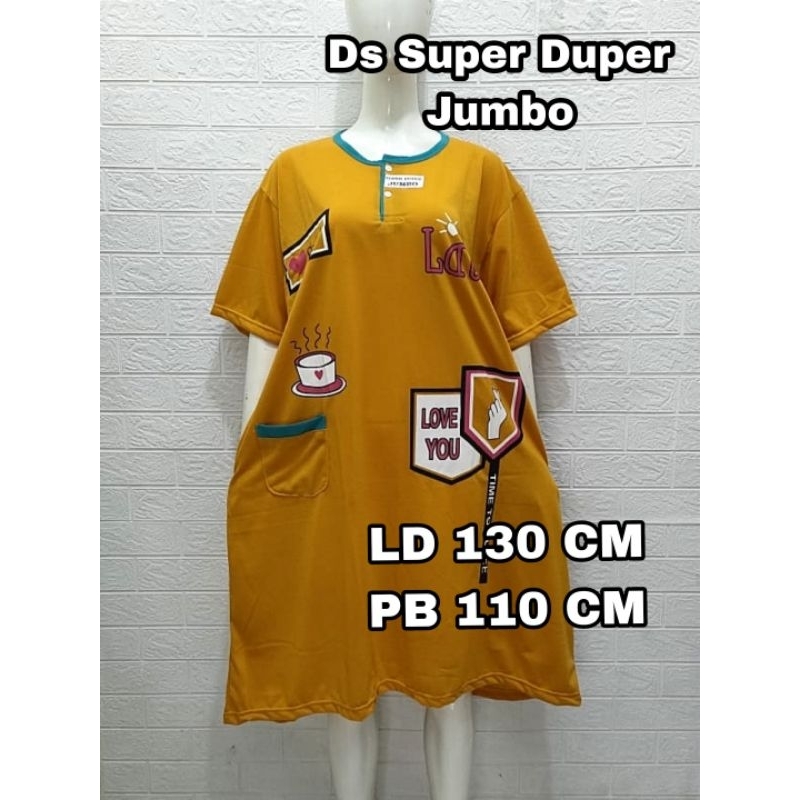 Daster Kaos Super Jumbo Dewasa LD 130 Daster Jumbo Wanita Kekinian