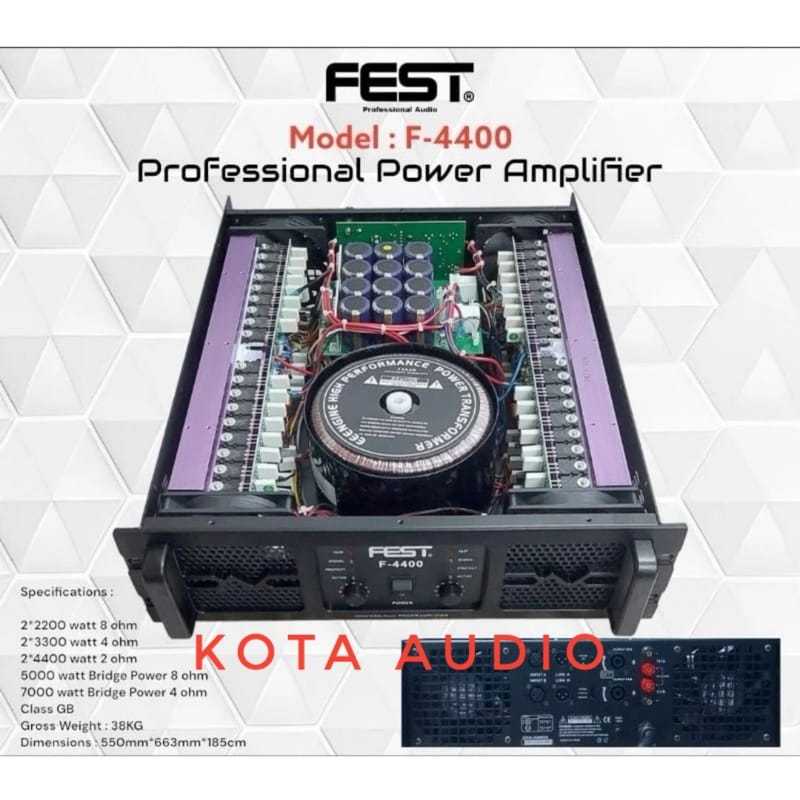POWER AMPLIFIER FEST F4400 F 4400 CLASS GB ORIGINAL GARANSI