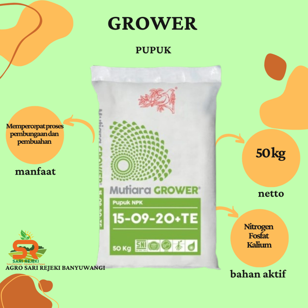 PUPUK NPK GROWER MUTIARA 50KG