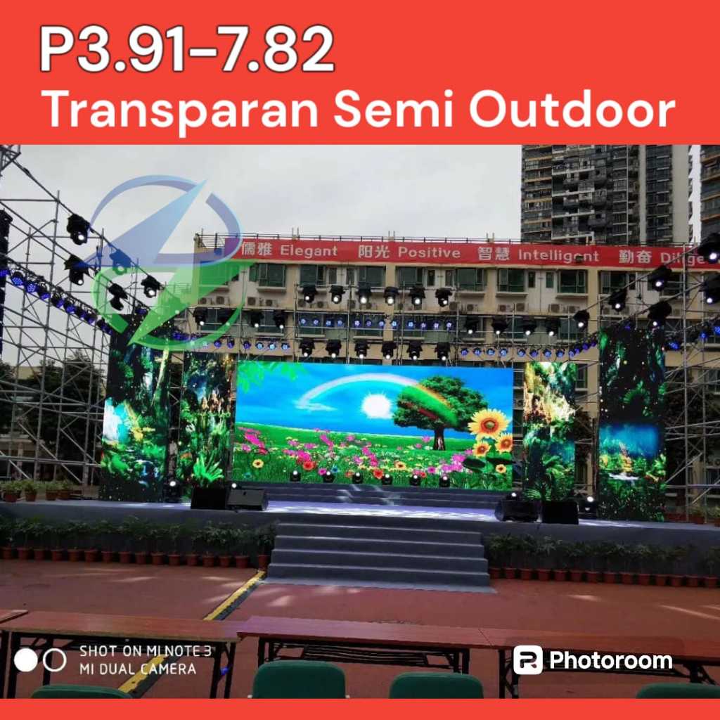 Videotron P3.91-7.82 Transparant Semi Outdoor