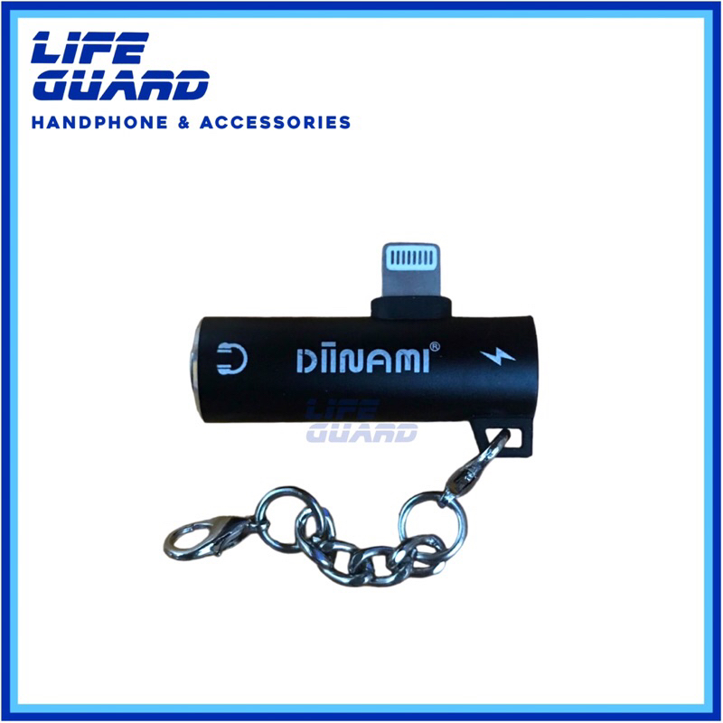 SPLITER OTG IPHONE CONVERTER SAMBUNGAN CHARGER HEADSET 2IN1