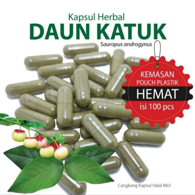 Kapsul daun katuk/kapsul extra daun katuk/pelancar asi/100 butir