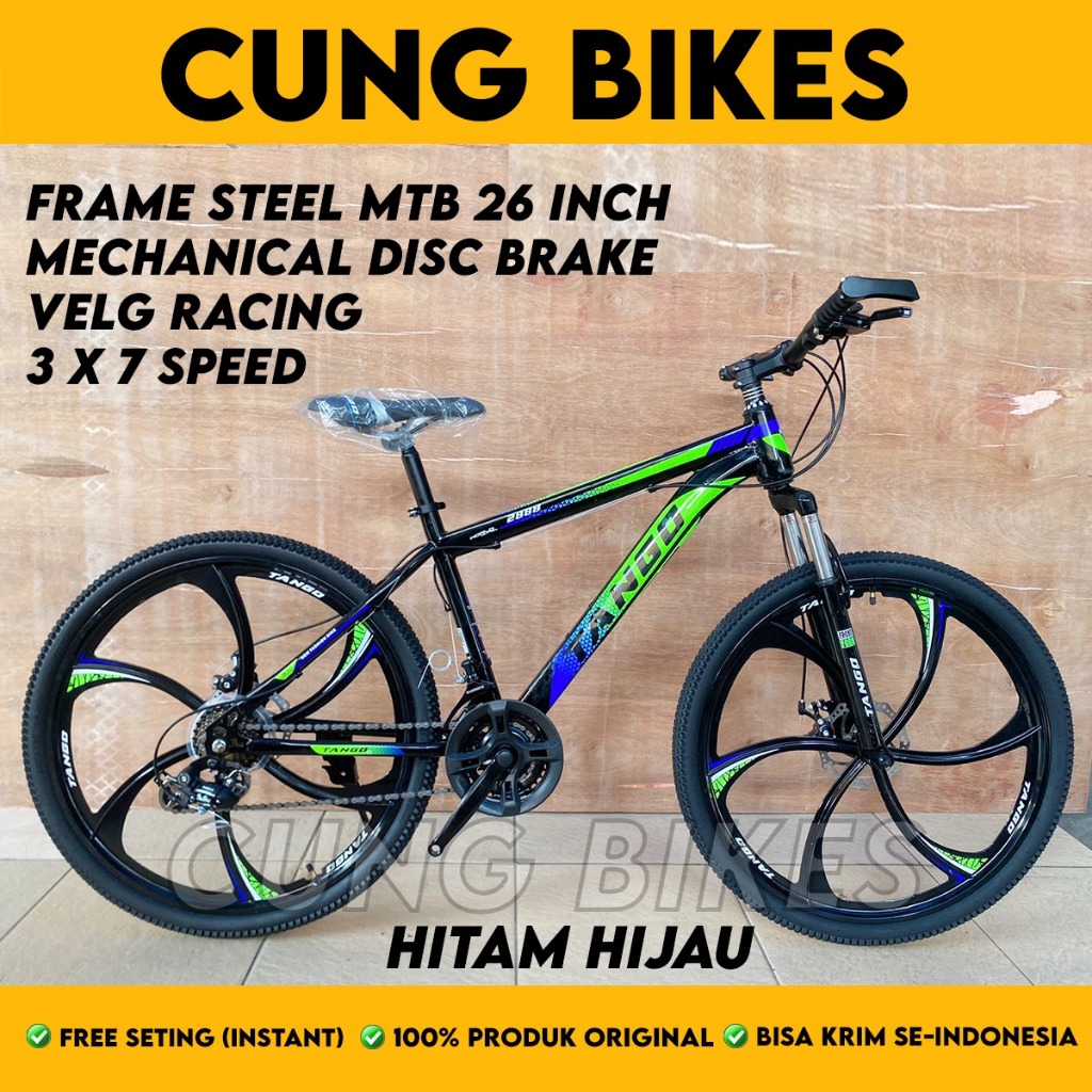 Sepeda Gunung MTB Tango 2888 Velg Racing Shimano Rem Disk