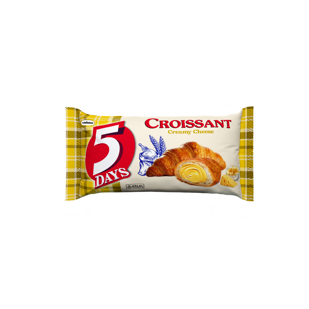 

Roti 5Days Croissant Cream Cheese - Roti Croissant Isi Krim Keju 60g