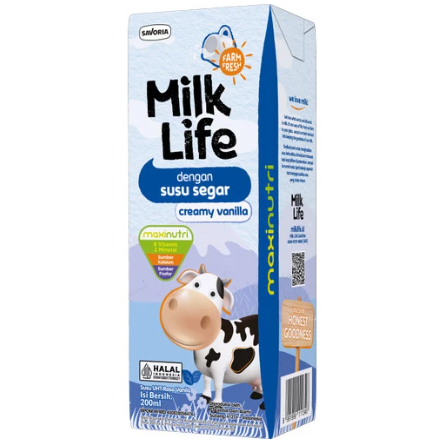 

Susu MilkLife UHT Teens Milk - Susu Plain 200ml