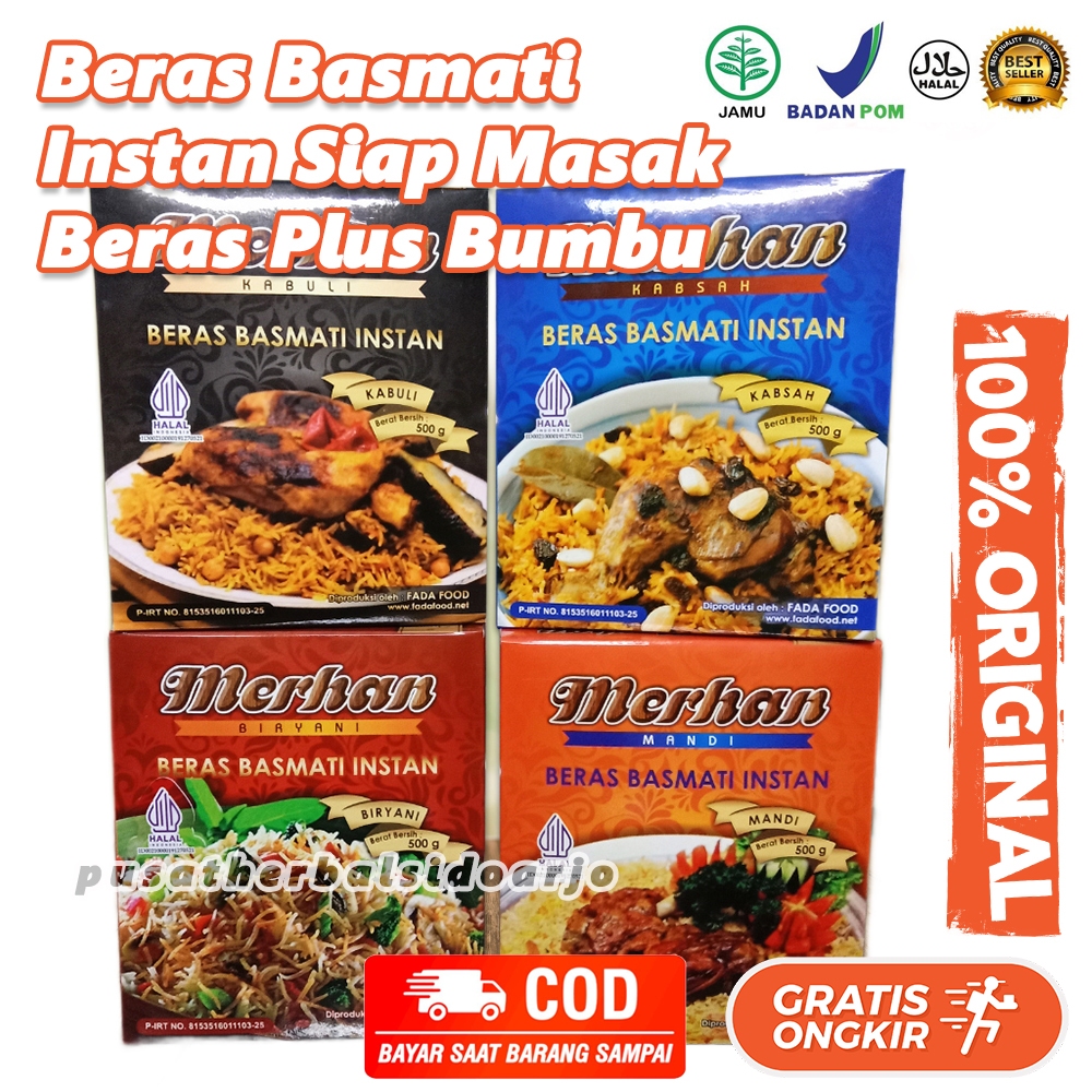

Beras Basmati Instan Merhan Nasi Khas Arab dan Timur Tengah Siap Saji 500gr