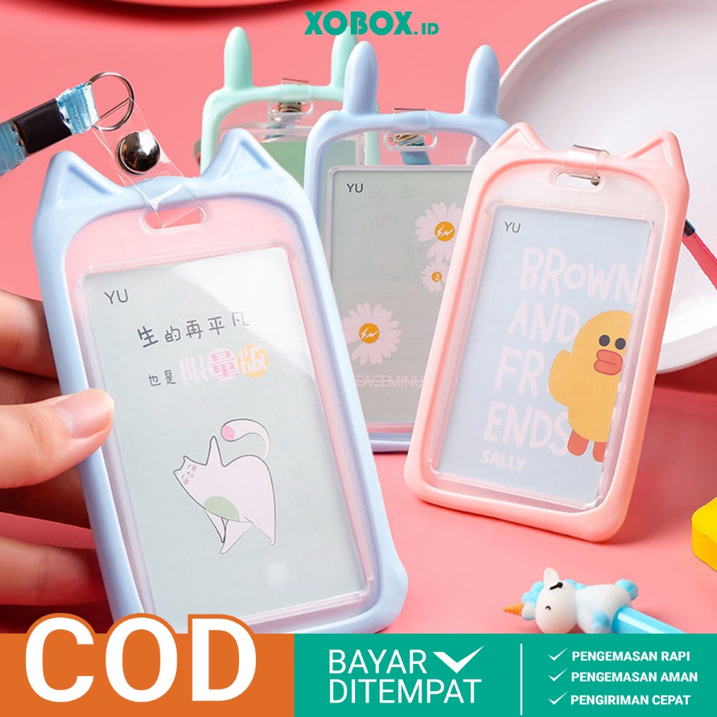 

TERBAIK Name Tag Lanyard ID Card Holder Motif Lucu Gantungan Kartu Office ATK1 XOBOX
