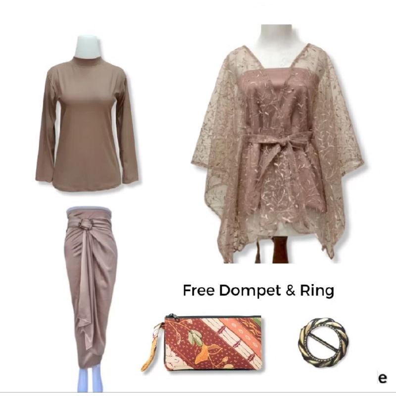 • BAJU WISUDA KEKINIAN • BAJU KONDANGAN KEKINIAN • One Set Outer Kebaya Wisuda dan Kebaya Kondangan 