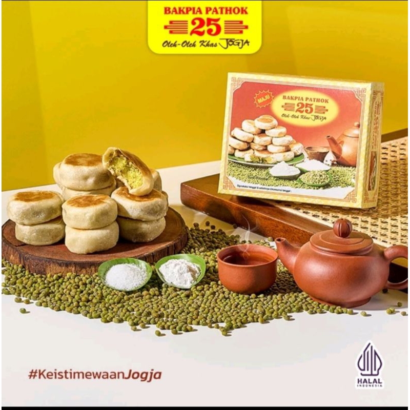 

BAKPIA PATHOK 25 -ORIGINAL KACANG HIJAU OLEH OLEH SPESIAL JOGJA COCOK DI SAJIKAN DI SETIAP ACARA DAN NYEMIL DI SETIAP SAAT