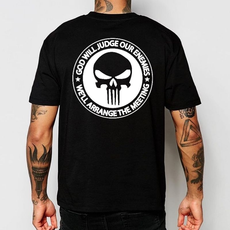 Kaos Punisher Ring Pria S M L XL 2XL 3XL 4XL Cotton Combed 24s Premium Unisex T Shirt Distro