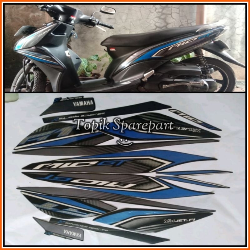 stiker striping Yamaha Mio GT 2013 hitam biru