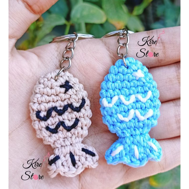 Keychain Taiyaki Amigurumi/Gantungan kunci Taiyaki rajut