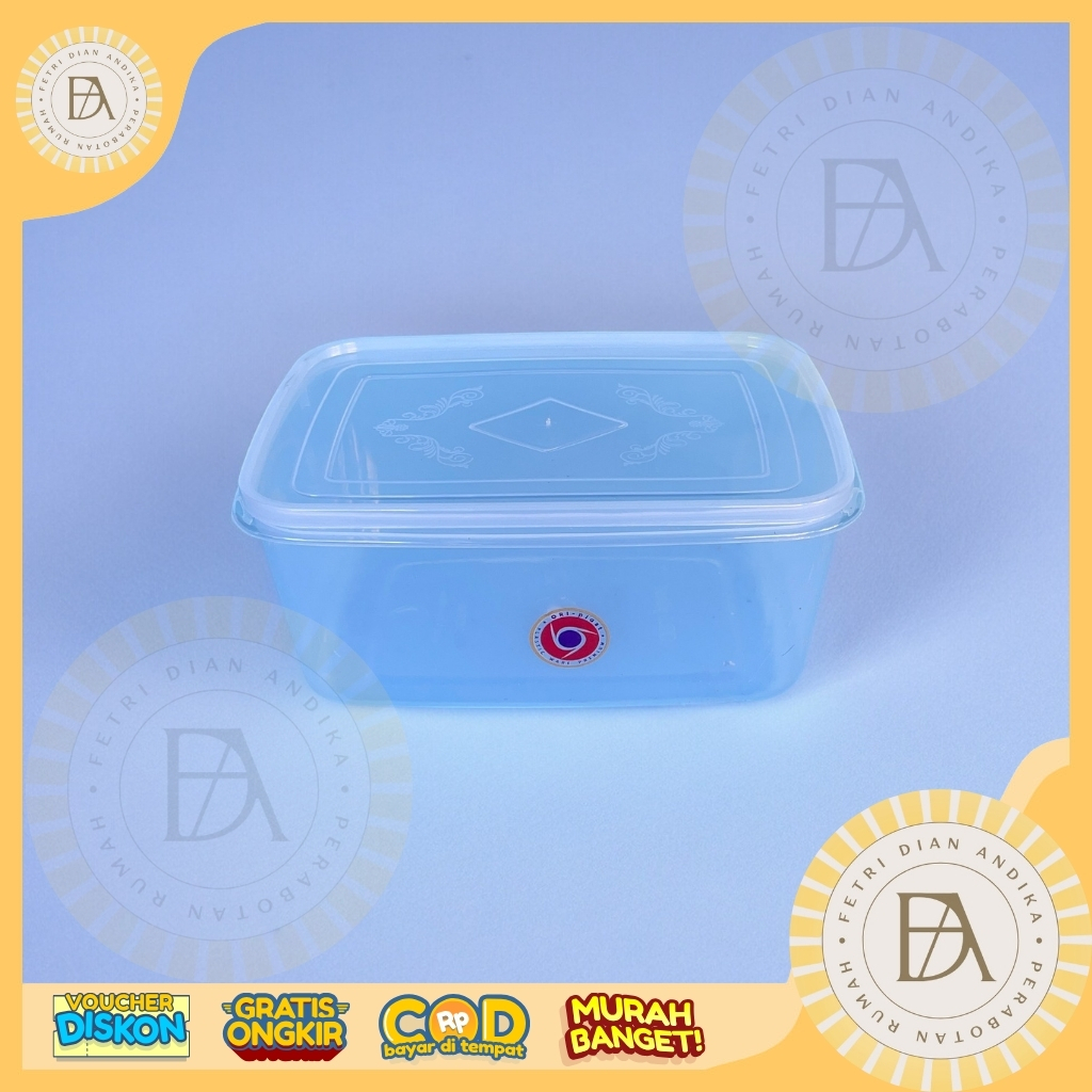 Tepak Makan 1800 ML / Tepak Makan Polos Plastik / Lunch Box Plastik