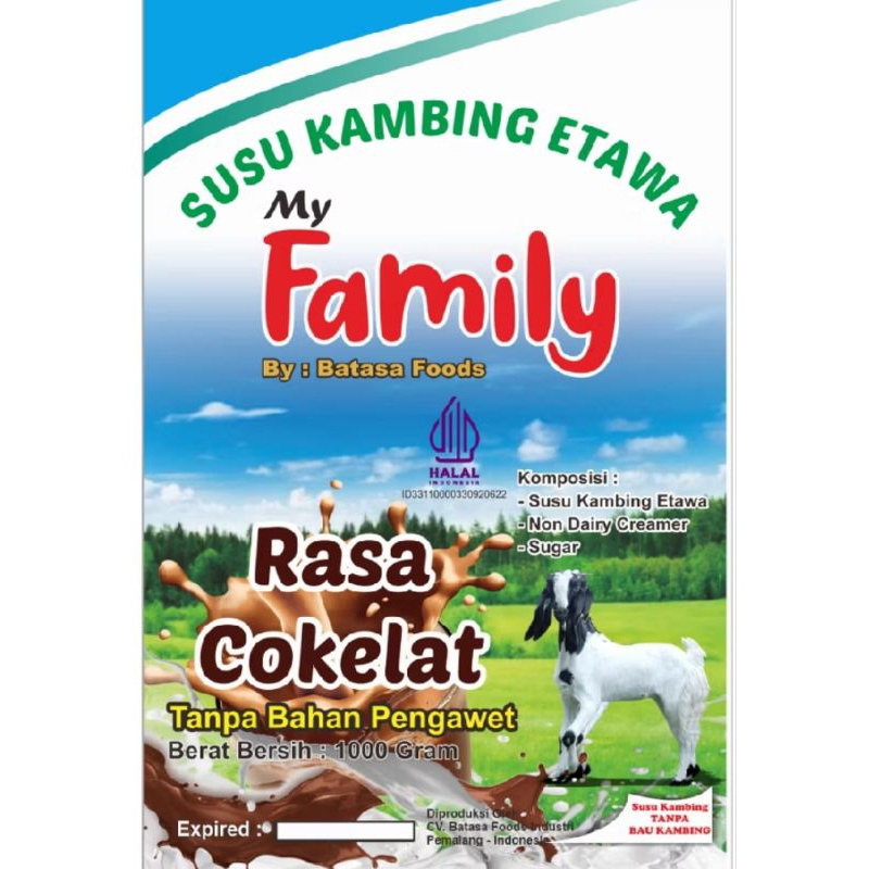 

SUSU KAMBING MY FAMILY RASA COKELAT 1 KG