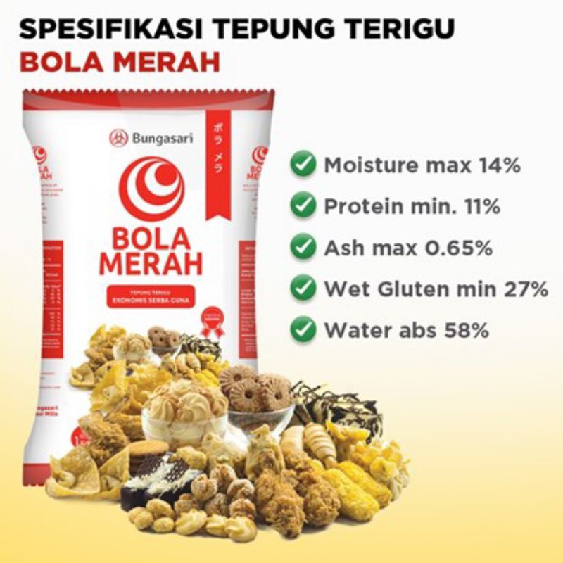 

BOLA MERAH Tepung Terigu 1kg