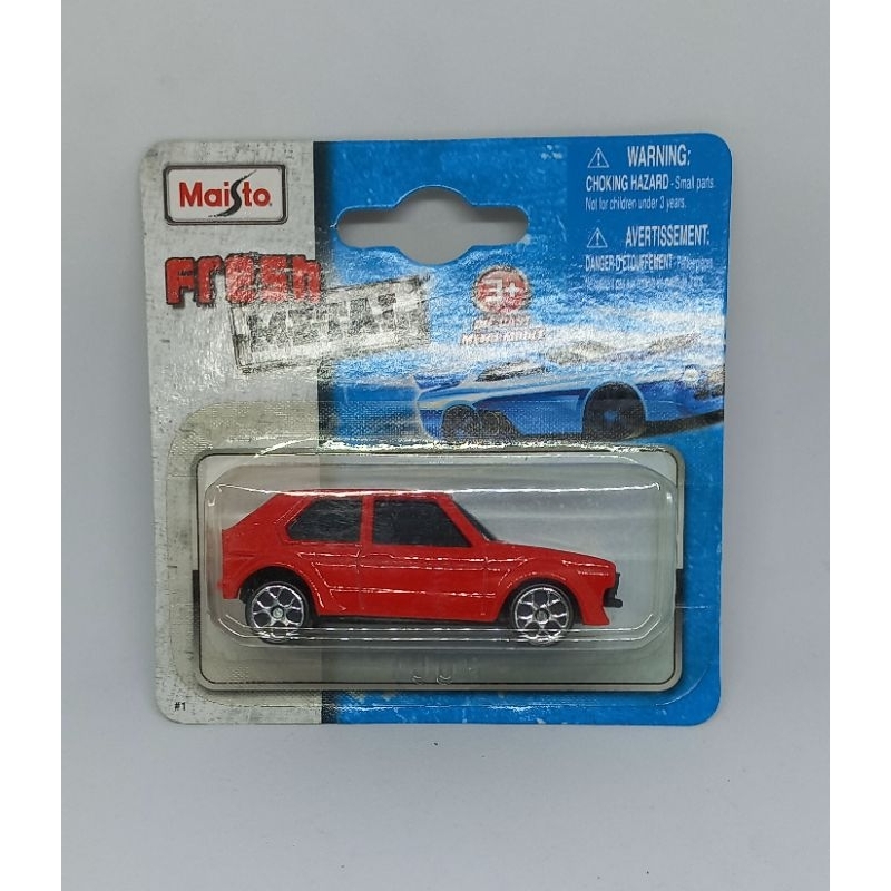 maisto vw golf gti mk1 volkswagen red diecast 1/64 (t)