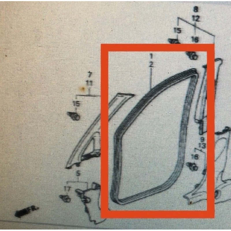 Karet pintu bagian body jazz GE8