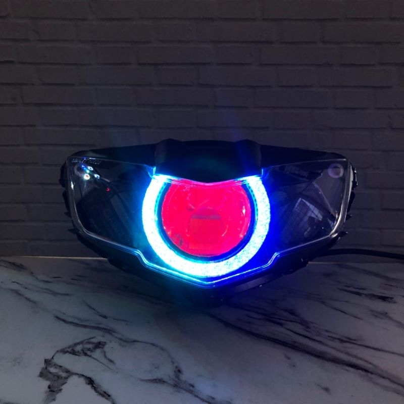 LAMPU DEPAN MX KING V2 COSTOM BILLED AES