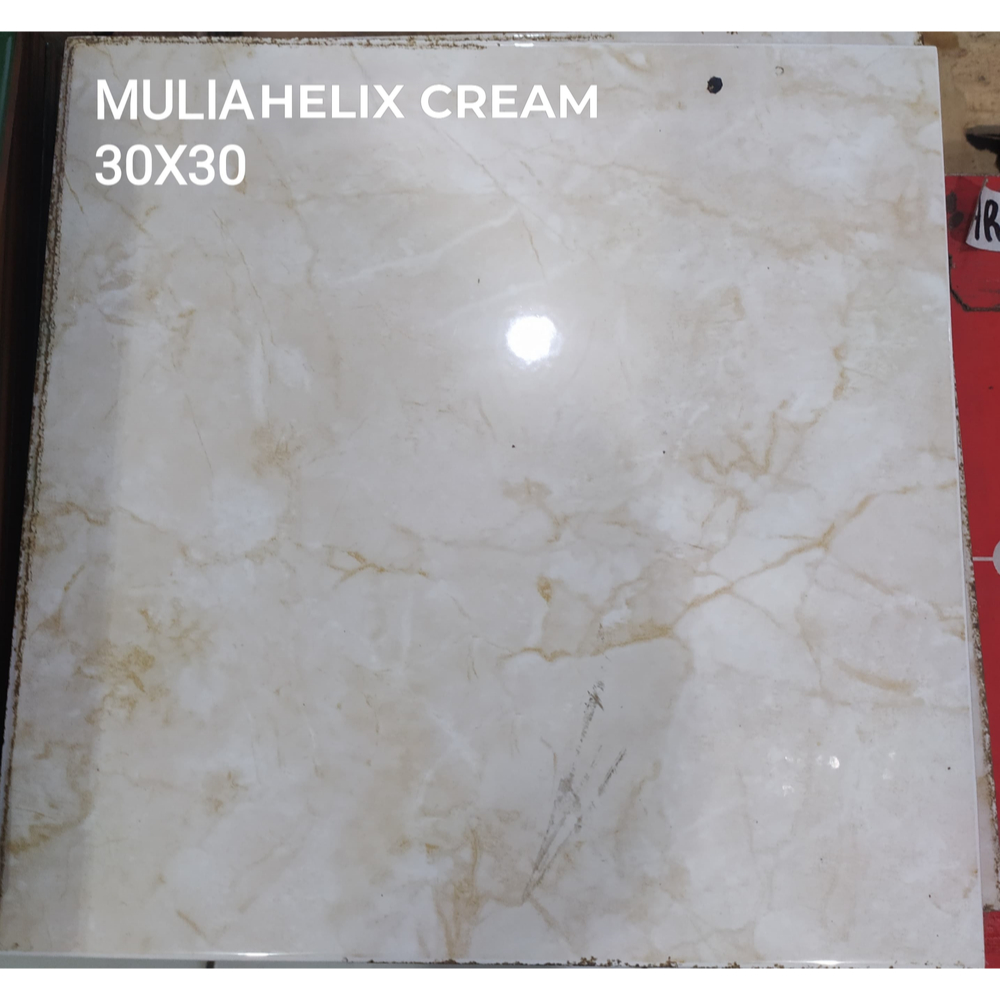 KERAMIK MULIA HELIX CREAM UK.30X30 GLOSSY LANTAI KERAMIK