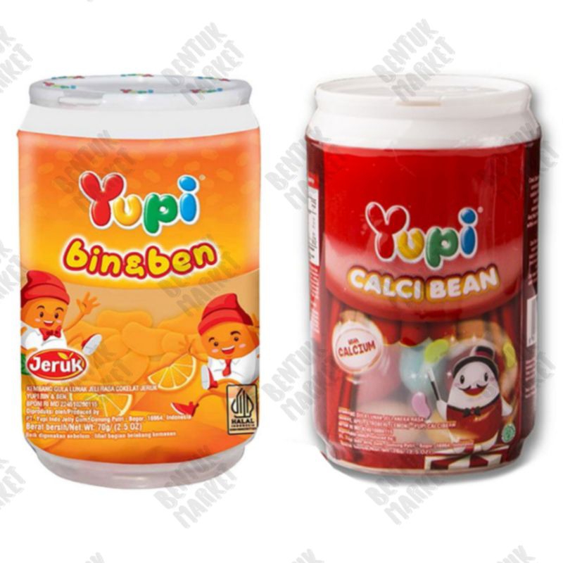 YUPI BinBen Coklat Jeruk 70gr / YUPI Calci Bean 70gr / Permen Jelly