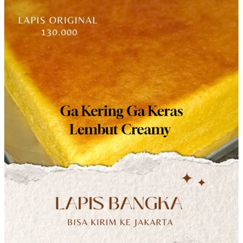 

LAPIS LEGIT/SUSU ASLI BANGKA JAMIN ENAK, LEMBUT BASAH GA KERING (20x20)