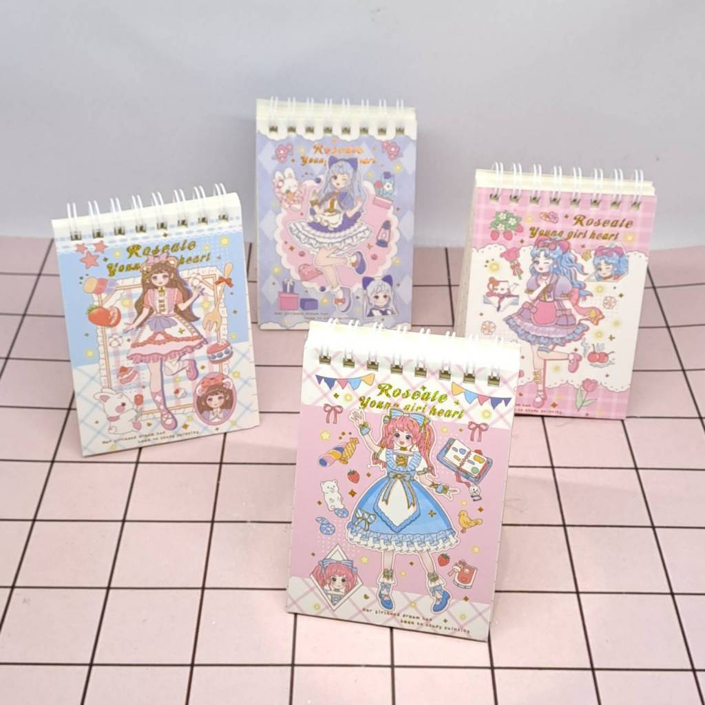 

Notes Diary Buku Tulis Mini Notebook Spiral A7 Depai Motif Princess Girl Anime manhwa Korea Lucu Aesthetic 70 Lembar untuk Catatan