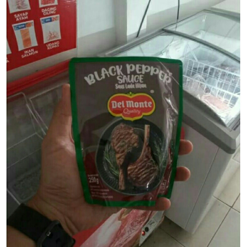 

Del Monte Black Pepper Sauce Pouch Kecil Termurah / Saus Lada Hitam Del Monte