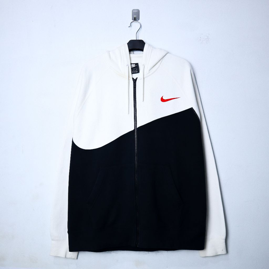 Zip Hoodie Nike Big Swoosh Two Tone