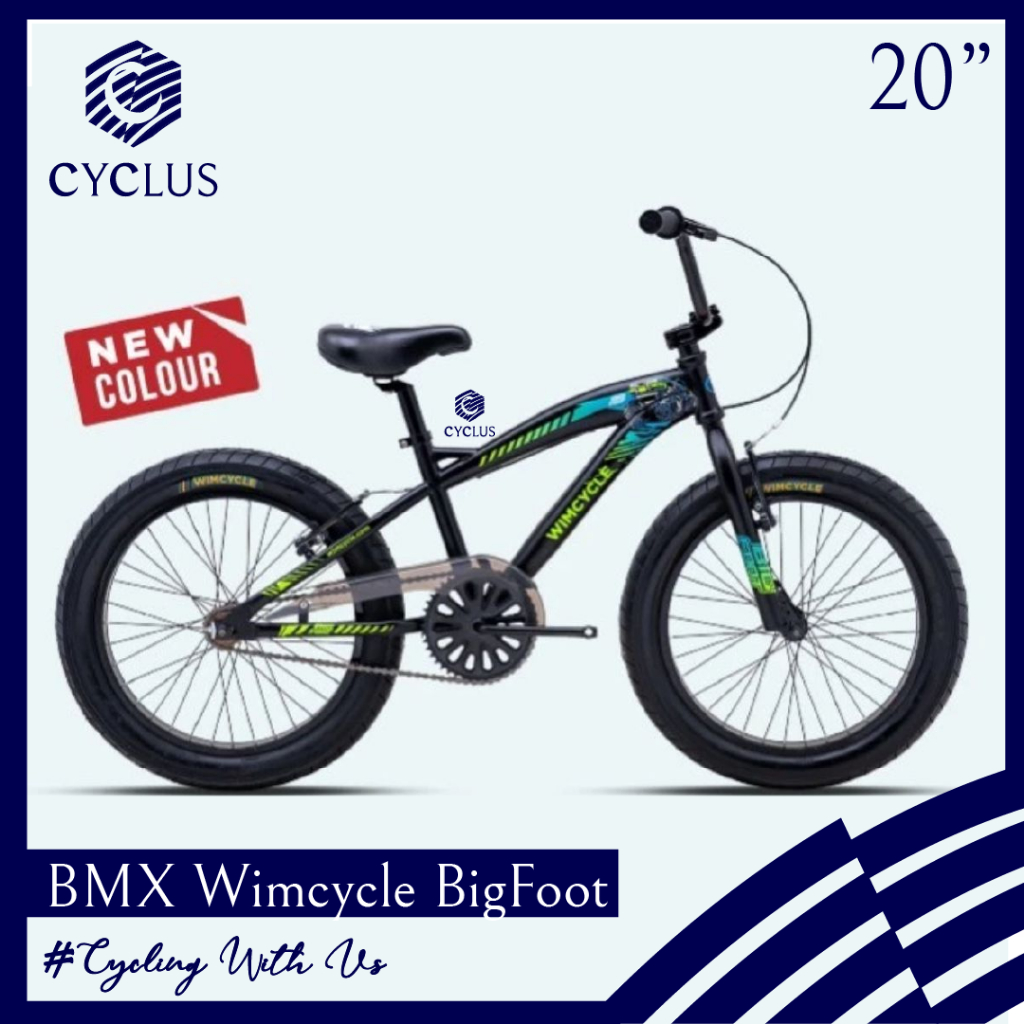Sepeda BMX Anak Laki Laki Wimcycle Big Foot Bigfoot 20 Inch Ban Besar Ban Jumbo