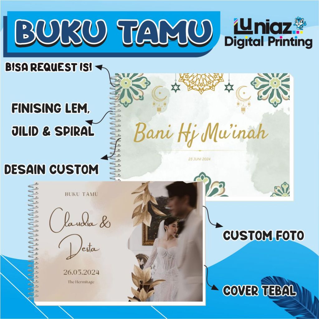 

BUKU TAMU / GUEST BOOK / BUKU TAMU PERNIKAHAN / GUEST BOOK / BUKU TAMU UNDANGAN NIKAH READY