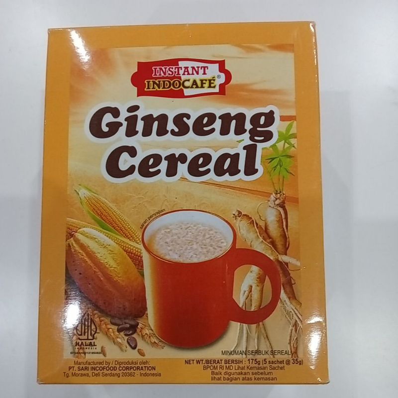 

Indocafe Ginseng Cereal isi 5 Sachet @35 gram / 175 gram