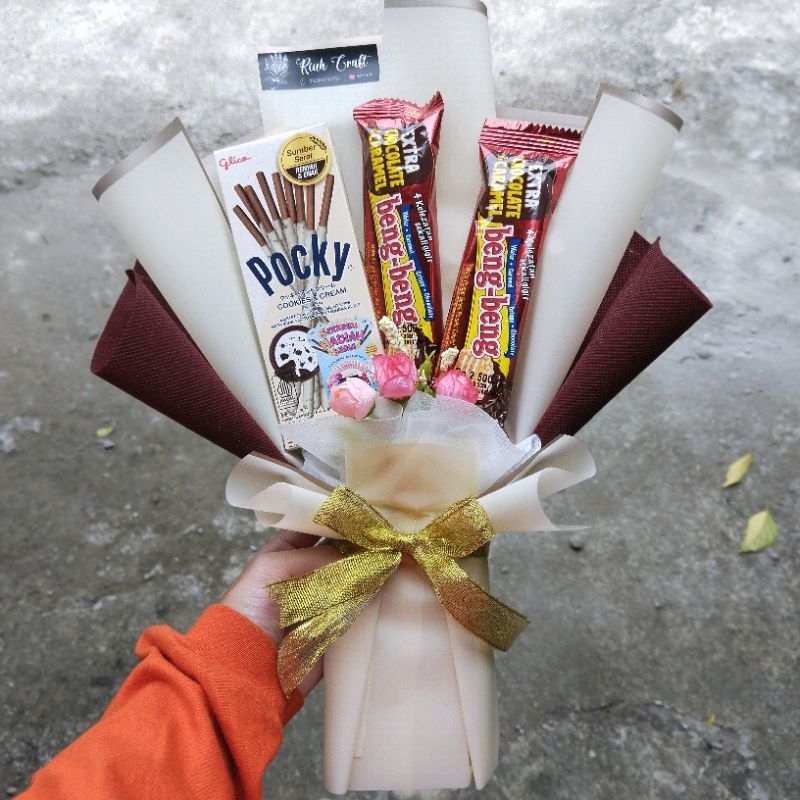 

Buket Snack Beng-Beng Pocky / Buket Jajan Wisuda / Buket Snack Wisuda Murah