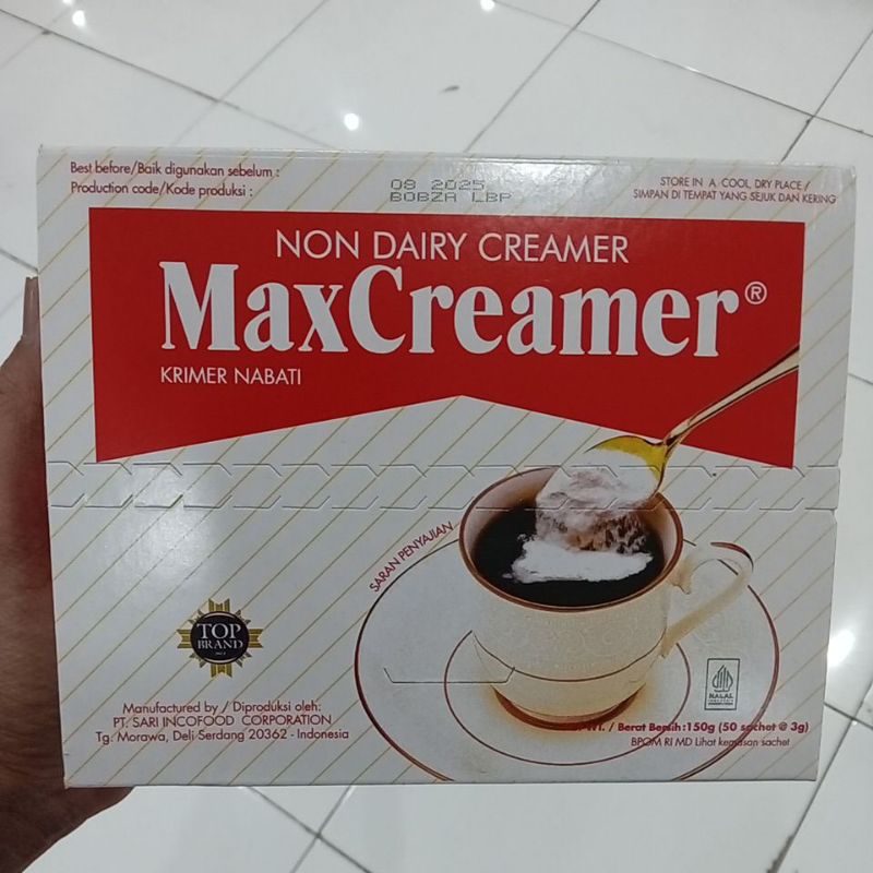 

Max Creamer MaxCreamer Krimer Nabati isi 50 Sachet @3 gram / 150 gram