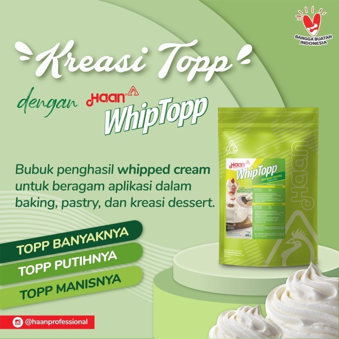 

Haan Whiptopp Whip Cream/Whipping Topping 600 gr dus