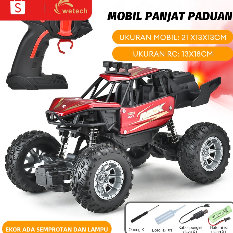 KODE M28P WETECH Mobil Remote Control Spray Mobil Mobilan Offroad Alloy Climbing Car RC Rock Crawler