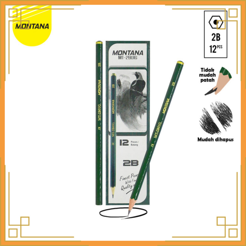 

MONTANA Pensil 2B hijau MT-2B01B (12 pcs)