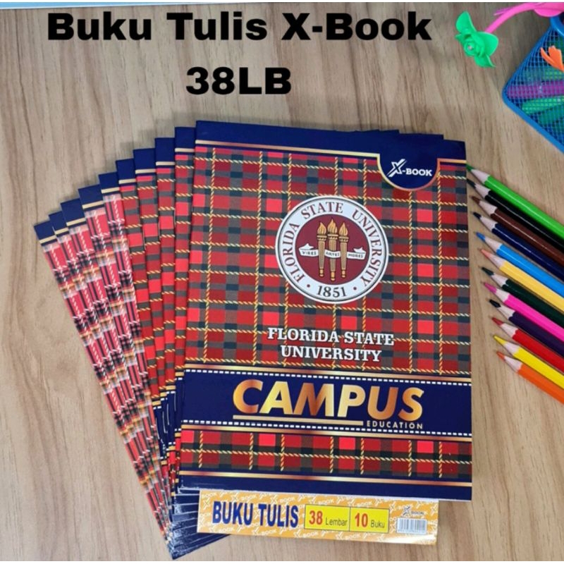 

BUKU TULIS XBOOK 1 PACK ISI 10 BUKU @38 LEMBAR