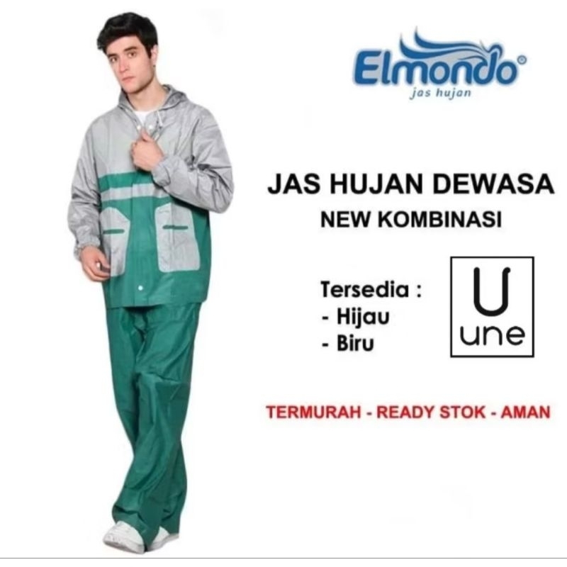 ELMONDO 905 | JAS HUJAN ELMONDO STELAN| SET NEW KOMBINASI ELMONDO | JAS HUJAN DEWASA | MANTEL HUJAN 