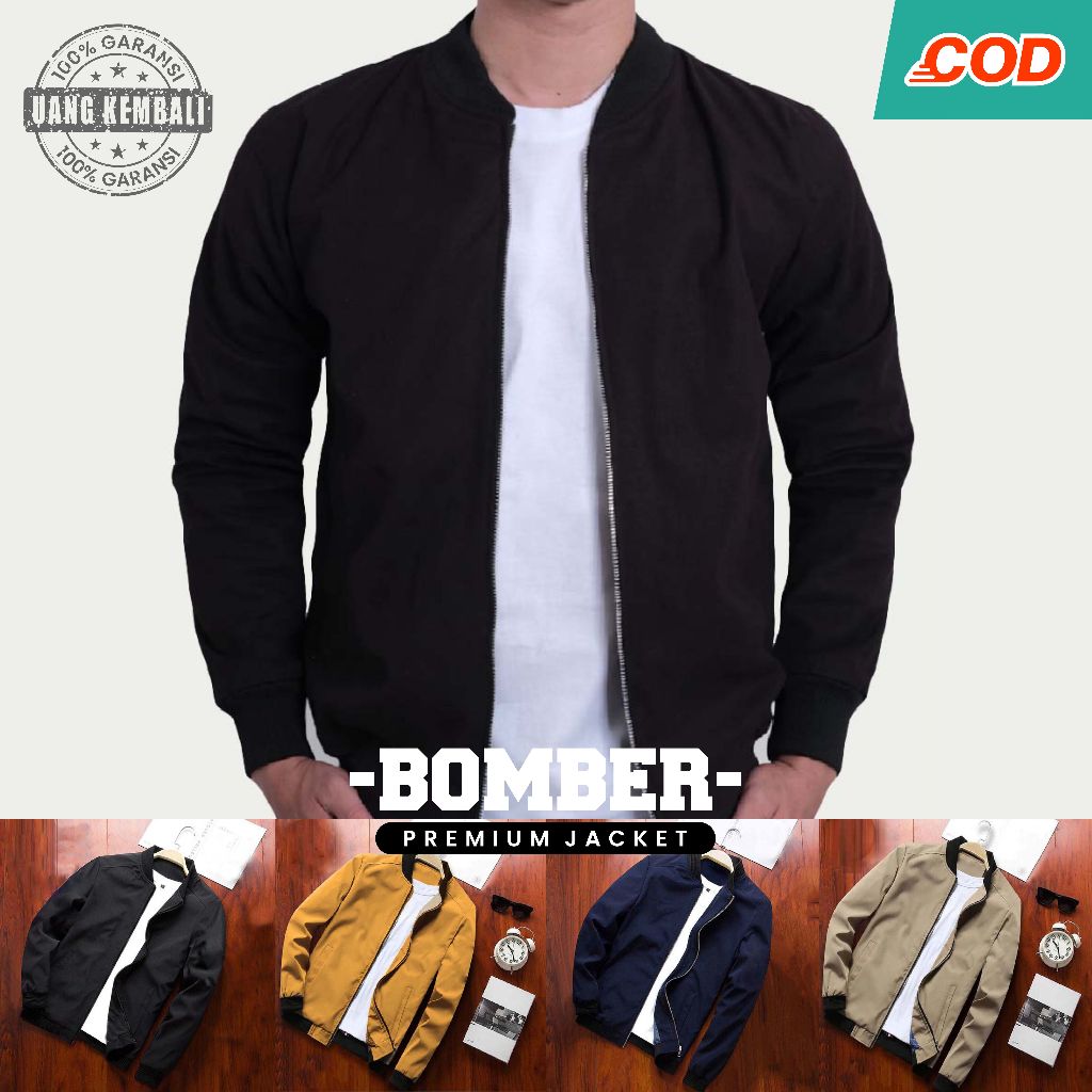 Comfy Jaket Bomber Pria Varsity Jacket Male Baby Canvas Original