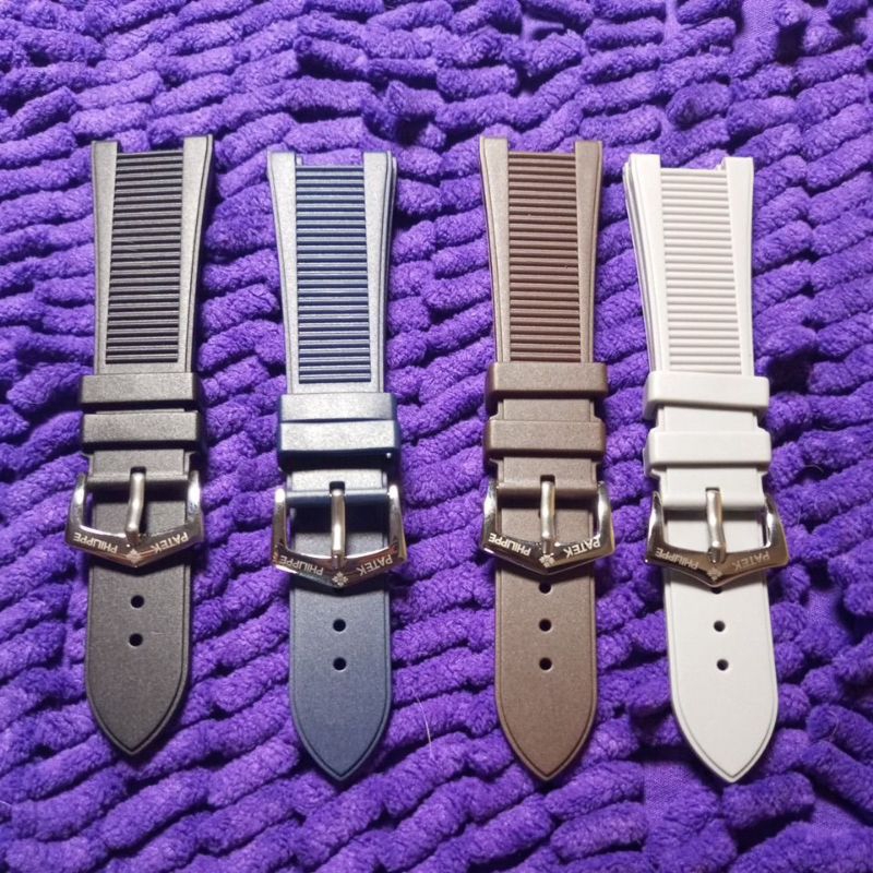 TALI STRAP KARET JAM PATEK PHILIPPE UKURAN 26MM RUBBER STRAP JAM PATEK PHILIPPE