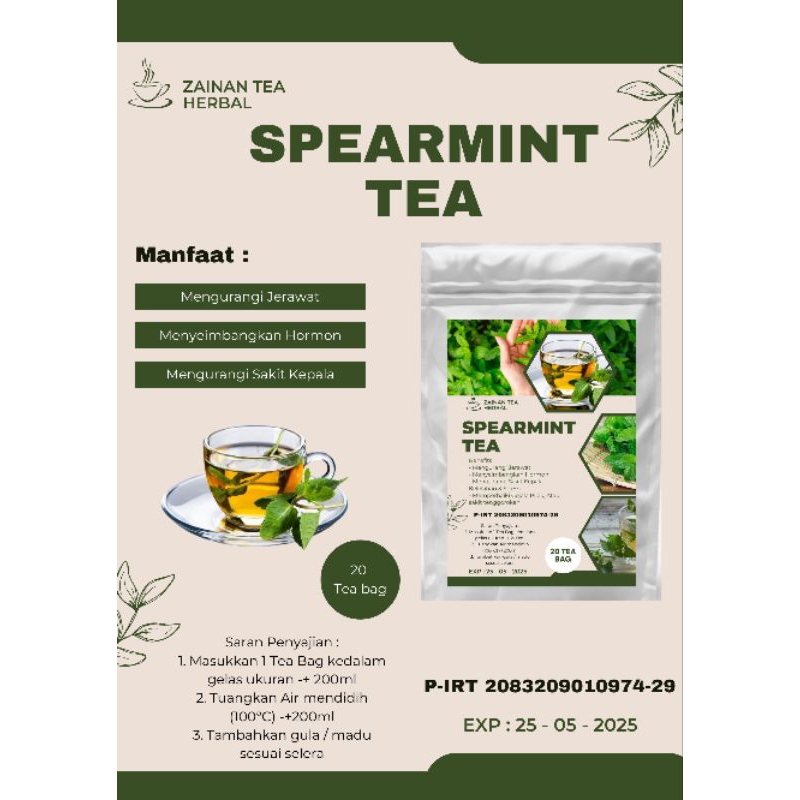 

Teh Spearmint / Spearmint Tea / Teh Untuk Jerawat / Isi 20 Tea Bags
