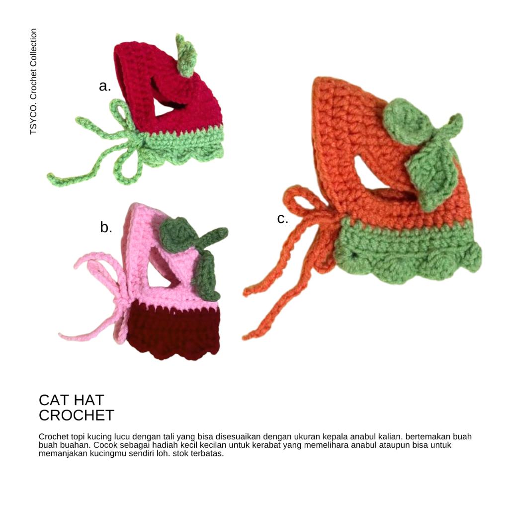 TSYCO - Topi Headpiece Kucing crochet